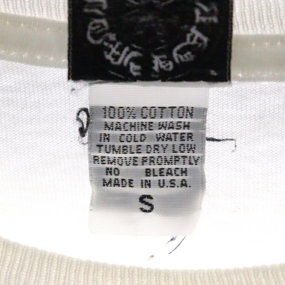 CHROME HEARTS(クロムハーツ) OLD オールド アームロゴ スクロールラベルプリント ポケット長袖Tシャツ ロングスリーブカットソー ホワイト