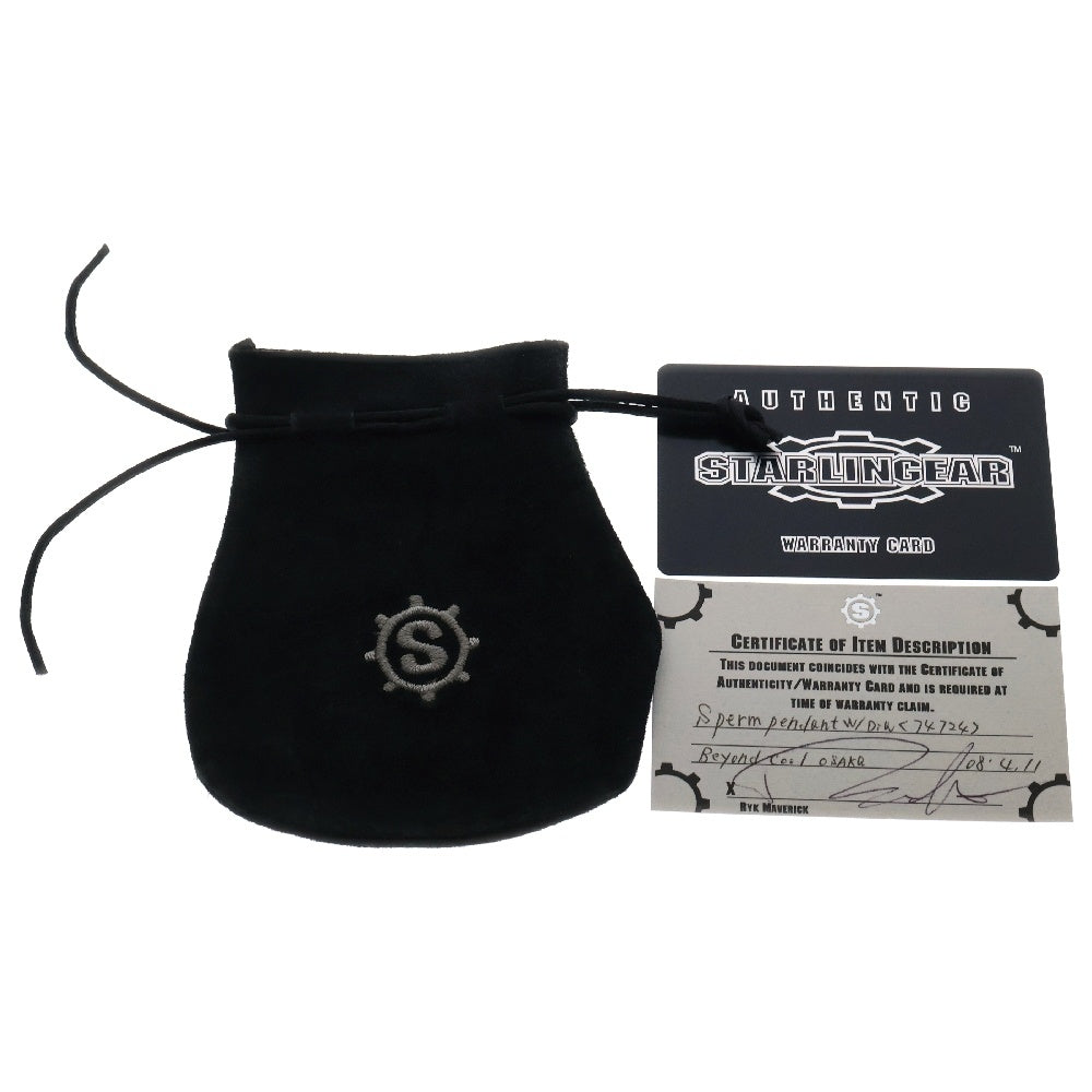 STARLINGEAR(スターリンギア) Sperm Pendant W/Dia スチームパンク スパーム ペンダントトップ シルバー 片目ダイヤ