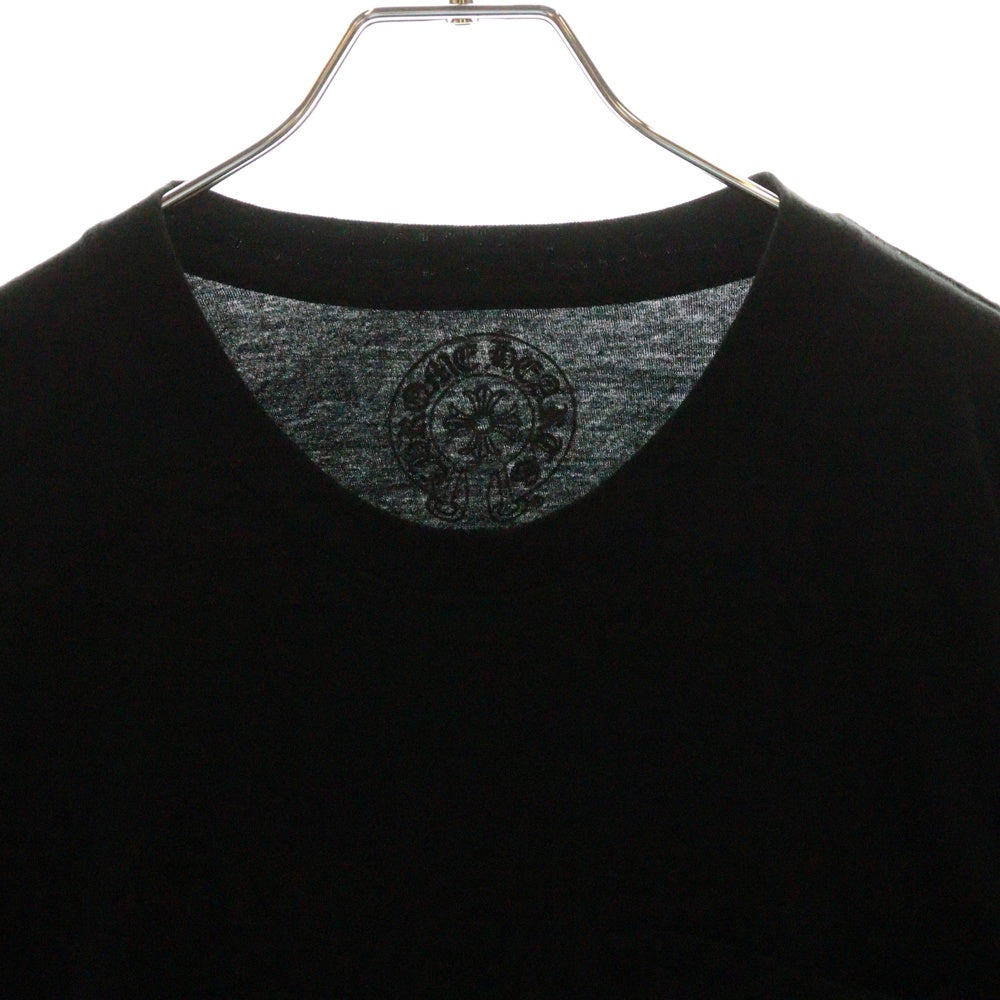 CHROME HEARTS(クロムハーツ) CH SCROLL LABEL FUCKYOU L/S TEE 1 スクロールラベル ファックユー スリーブロゴ長袖Tシャツ ブラック