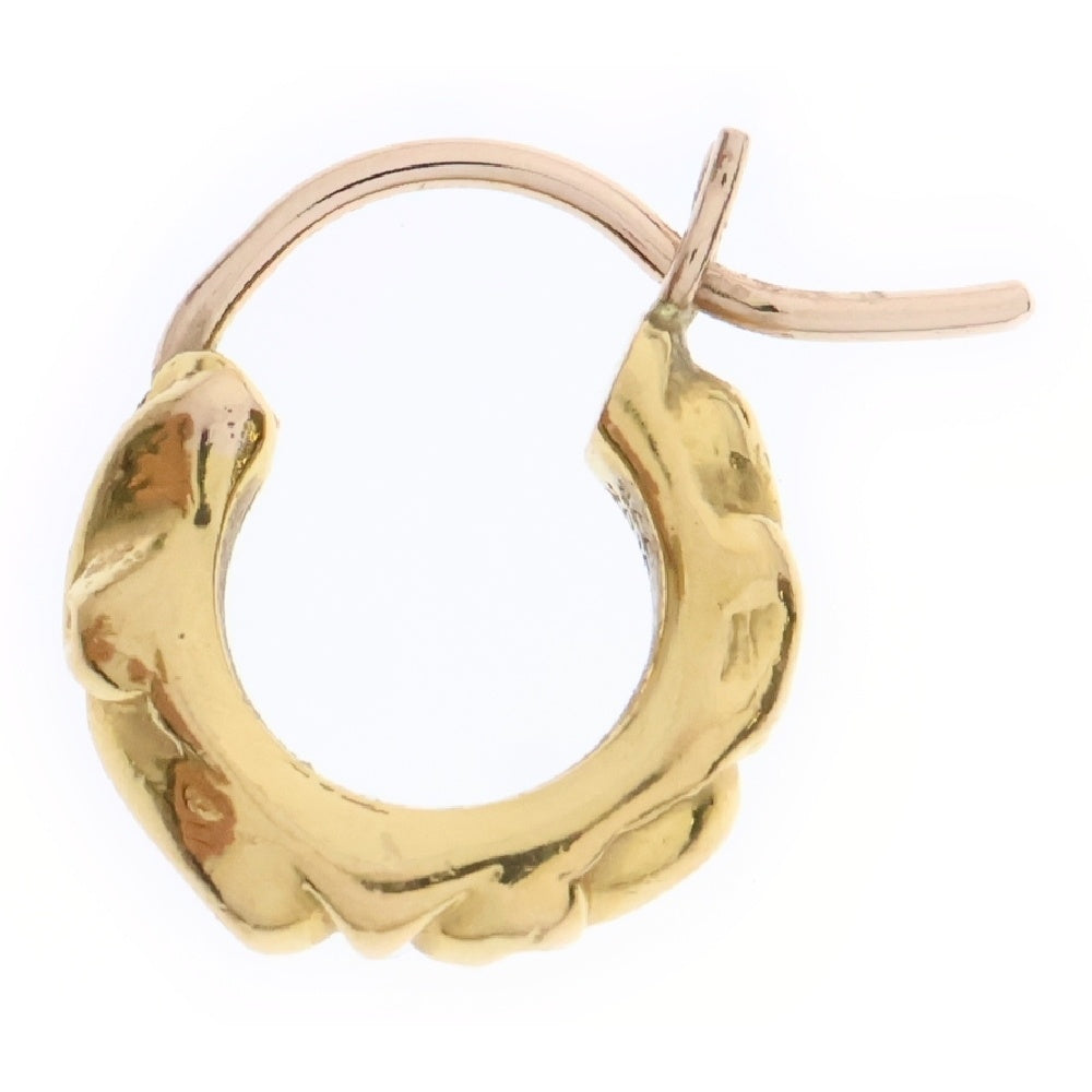 CHROME HEARTS(クロムハーツ) 22K HOOP SCROOL 1 22Kスクロールフープ ゴールドピアス