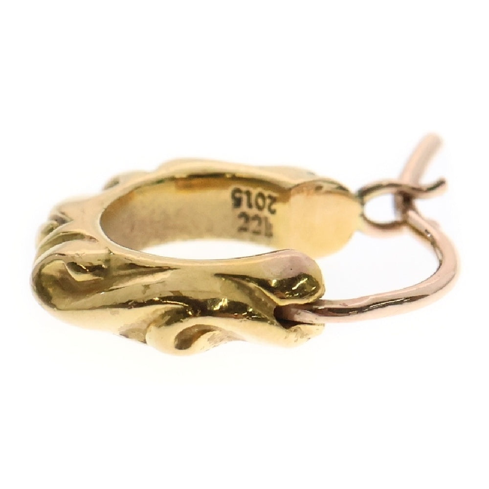 CHROME HEARTS(クロムハーツ) 22K HOOP SCROOL 1 22Kスクロールフープ ゴールドピアス
