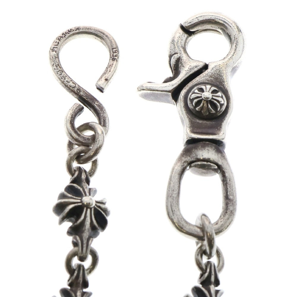 CHROME HEARTS(クロムハーツ) 4C CROSS SHORT-S 1クリップカットアウトCHプラス ショート ウォレットチェーン シルバー