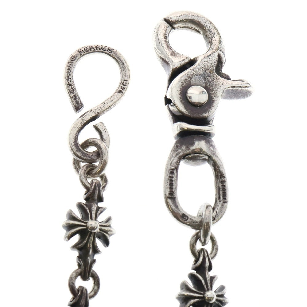CHROME HEARTS(クロムハーツ) 4C CROSS SHORT-S 1クリップカットアウトCHプラス ショート ウォレットチェーン シルバー