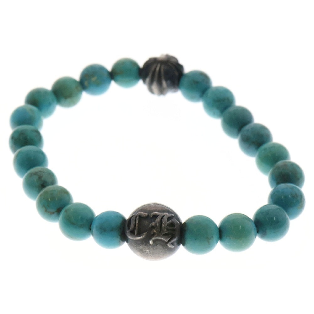 CHROME HEARTS(クロムハーツ) 8mm BEAD ビーズブレスレット シルバー/ターコイズ