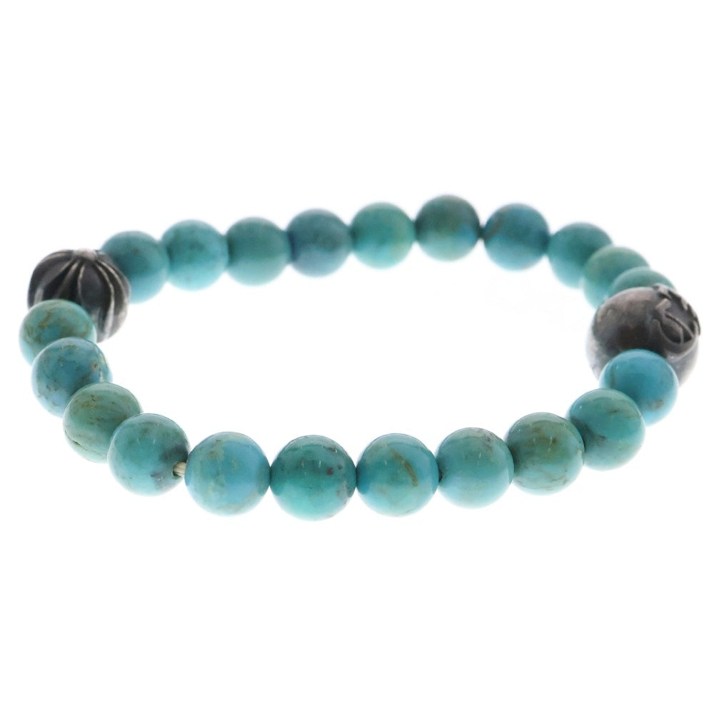CHROME HEARTS(クロムハーツ) 8mm BEAD ビーズブレスレット シルバー/ターコイズ