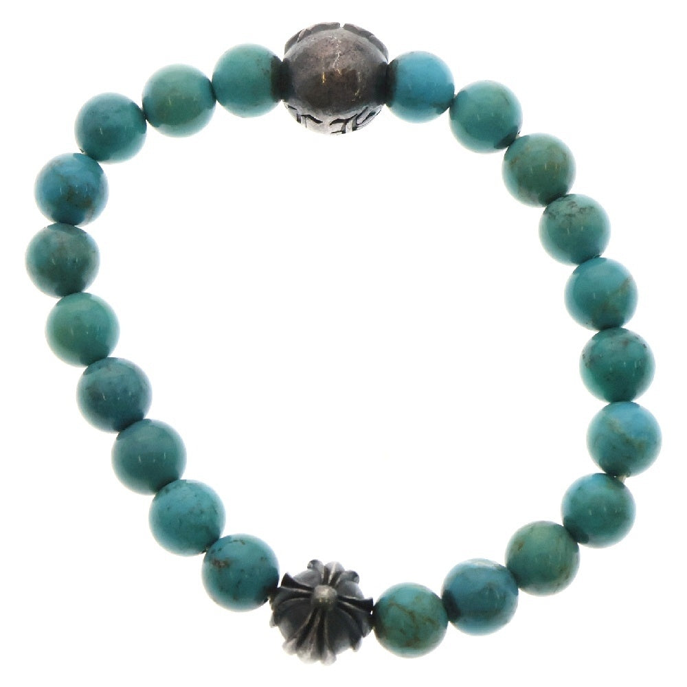 CHROME HEARTS(クロムハーツ) 8mm BEAD ビーズブレスレット シルバー/ターコイズ