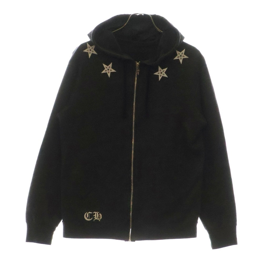 CHROME HEARTS(クロムハーツ) SWETSHRT STAR ZIP スター ジップパーカー グレー
