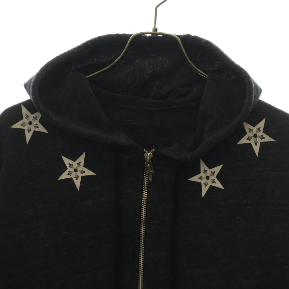 CHROME HEARTS(クロムハーツ) SWETSHRT STAR ZIP スター ジップパーカー グレー