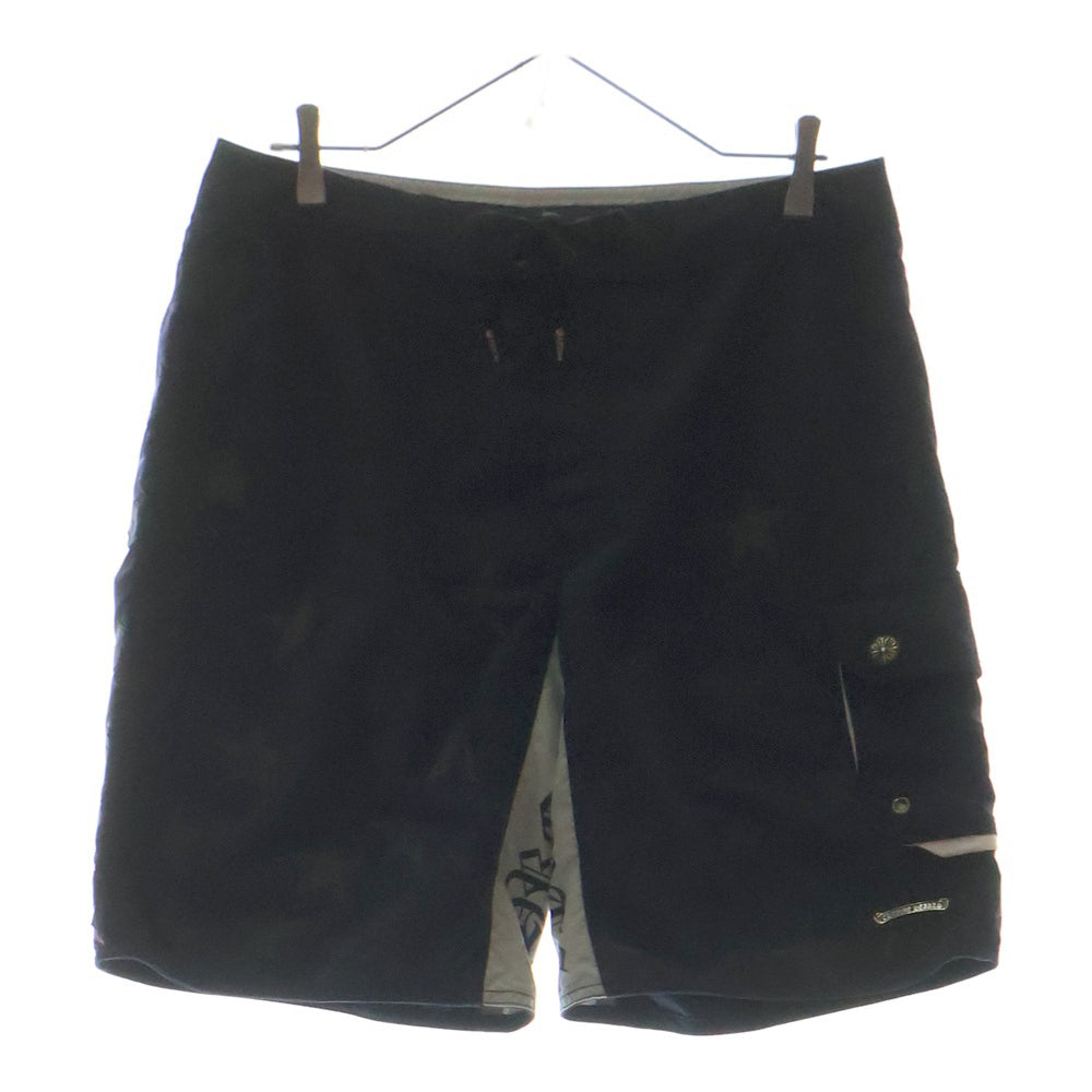 CHROME HEARTS(クロムハーツ) SWIM PANTS CRS BTN CH PLUS PATCH クロスボールボタン スタープリント CHプラスパッチ付き ハーフパンツ ネイビー
