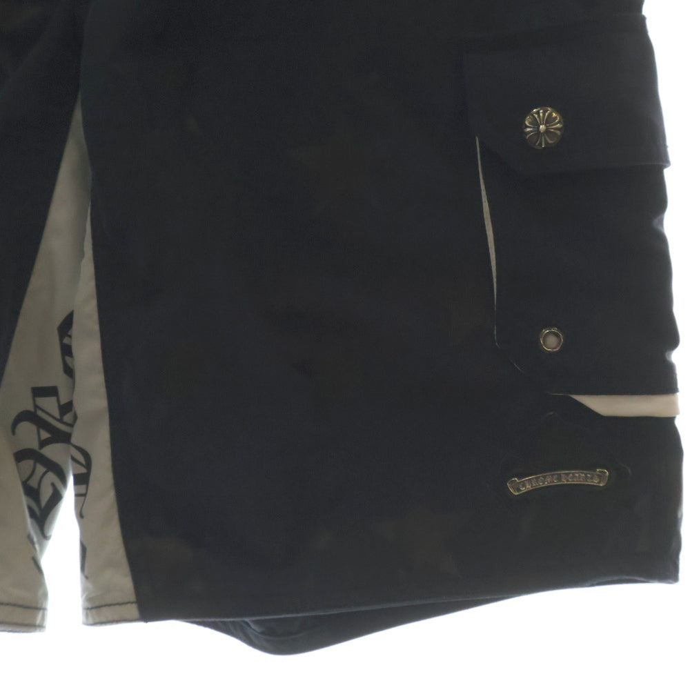 CHROME HEARTS(クロムハーツ) SWIM PANTS CRS BTN CH PLUS PATCH クロスボールボタン スタープリント CHプラスパッチ付き ハーフパンツ ネイビー
