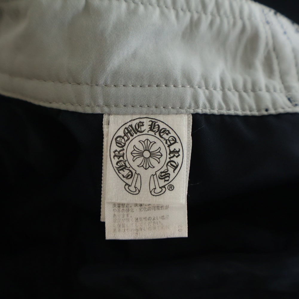 CHROME HEARTS(クロムハーツ) SWIM PANTS CRS BTN CH PLUS PATCH クロスボールボタン スタープリント CHプラスパッチ付き ハーフパンツ ネイビー