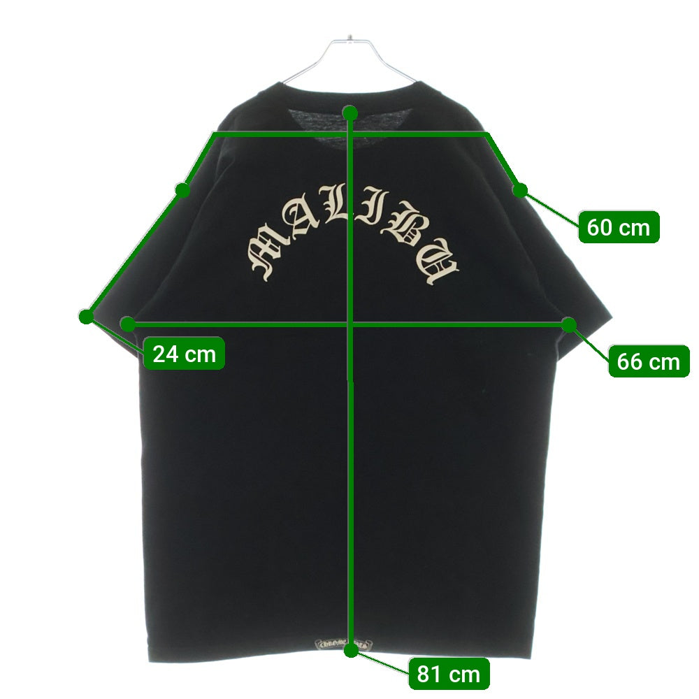 CHROME HEARTS(クロムハーツ) MALIBU T-SHIRT OLD マリブ限定バックロゴプリント 半袖Tシャツ ブラック