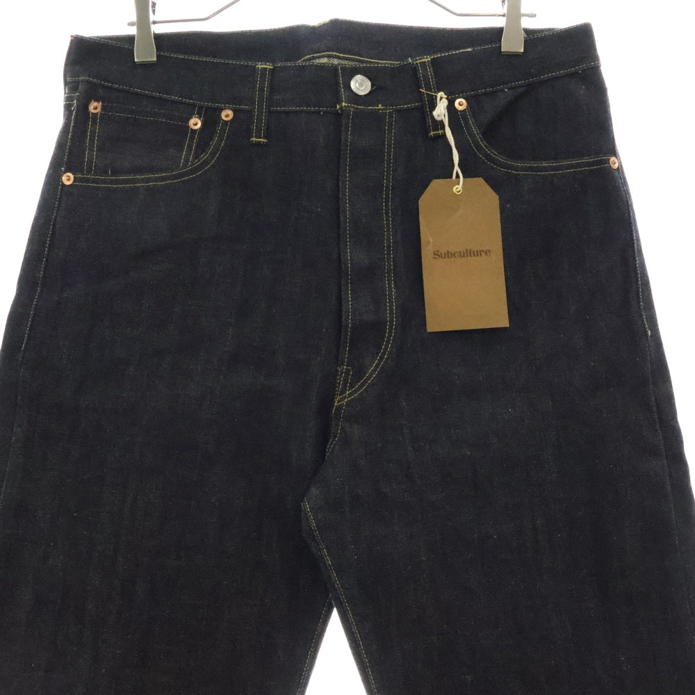 SUBCULTURE(サブカルチャー) 4701XX IRON DENIM PANTS SCPT-CL07 セルビッチ 銅ボタン インディゴデニムパンツ