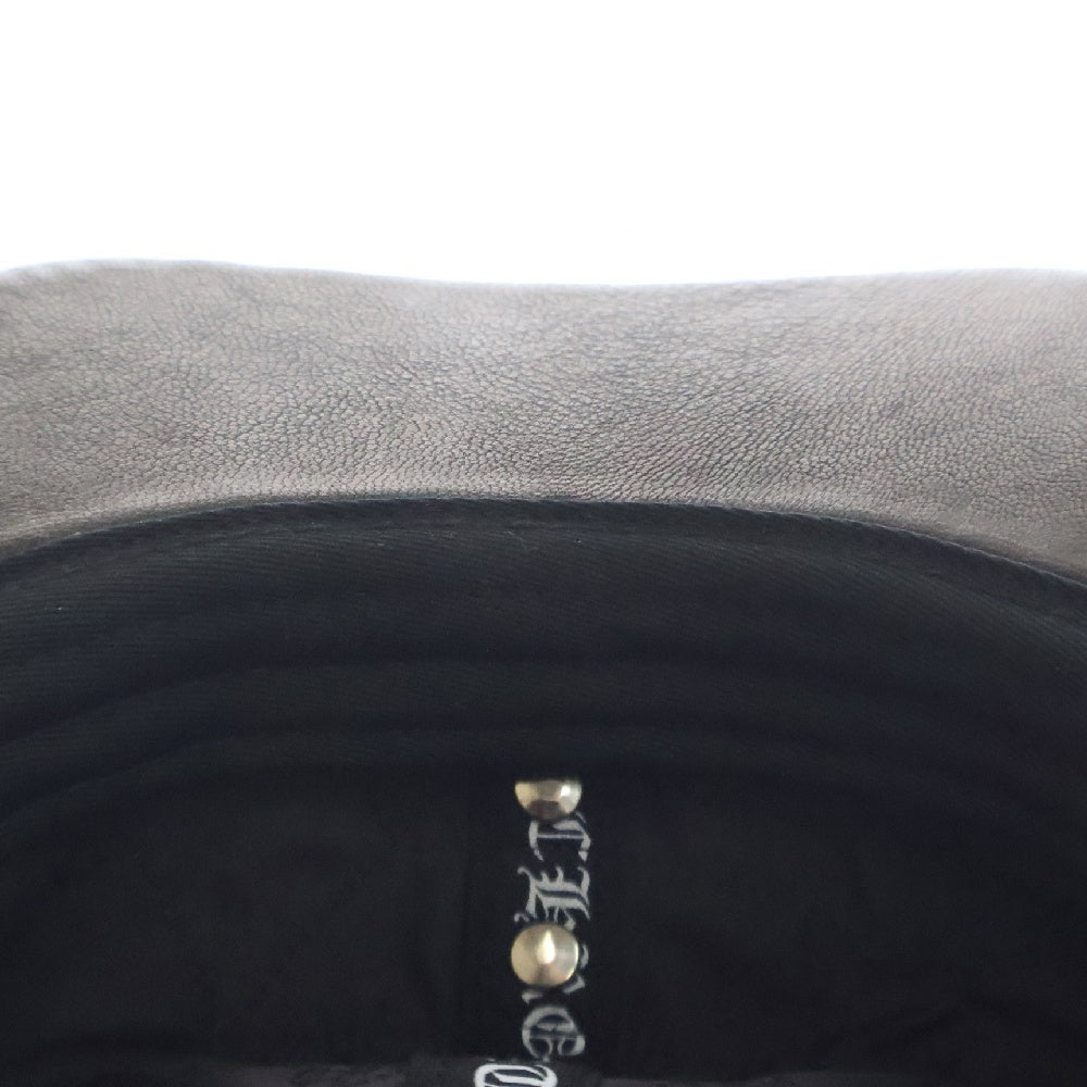 CHROME HEARTS(クロムハーツ) CH CRS LEATHER SPIDER CAP CHクロス付 レザースパイダー キャップ 帽子 ブラック