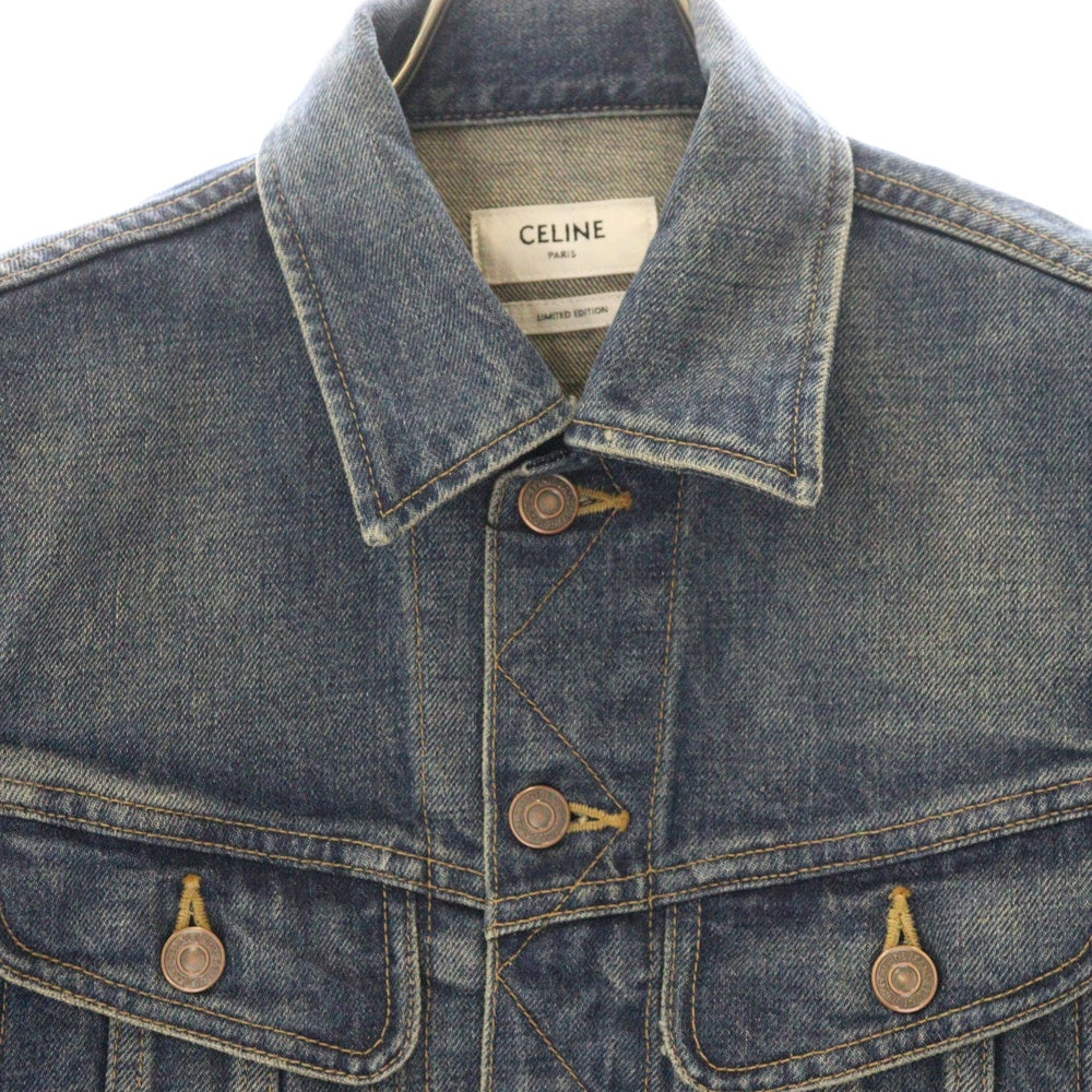 CELINE(セリーヌ) 23AW DENIM TRUCKER JACKET トラッカーデニムジャケット 2Q76807DU ブルー