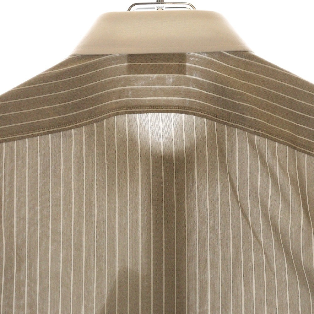 CELINE(セリーヌ) 23AW カーナビールーズ シルクストライプ長袖シャツ 2C72A948S グレー/ベージュ
