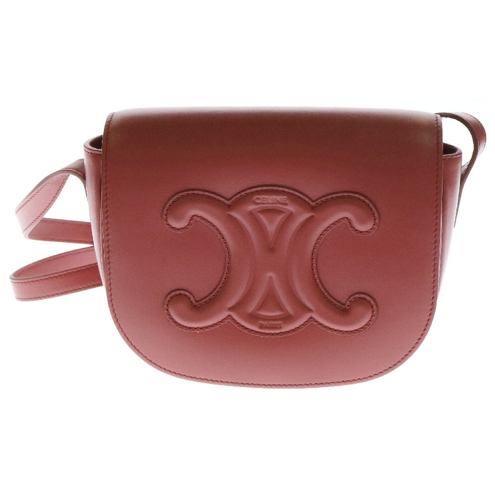 CELINE(セリーヌ) フォルコキュイル トリオンフ ピンク レディース カーフスキン ショルダーバッグ