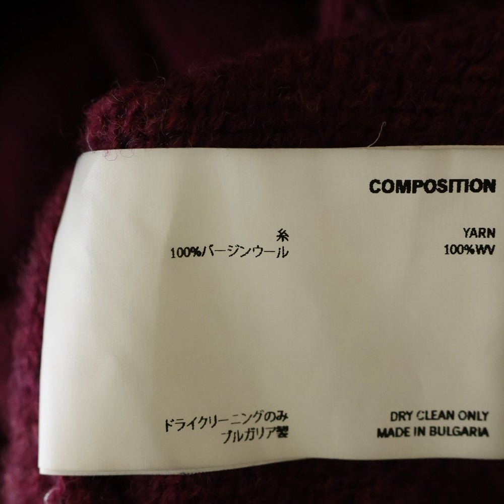 KIKO KOSTADINOV(キココスタディノフ) 24SS DEULTUM DELIAN V-NECK JUMPER 00162024 Vネック長袖ニットセーター ボルドー