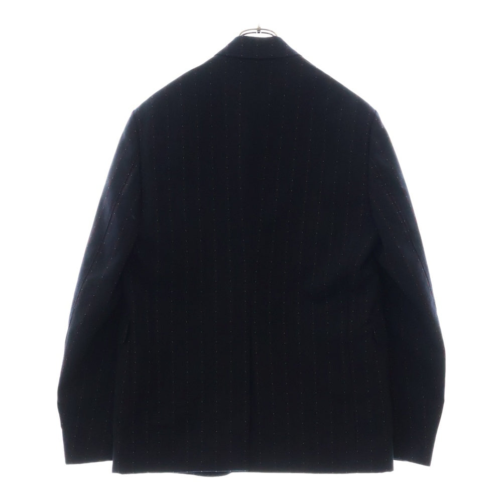 GUCCI(グッチ) GG柄ストライプ 金ボタン シングル テーラードジャケット 590579 ネイビー ブレザー