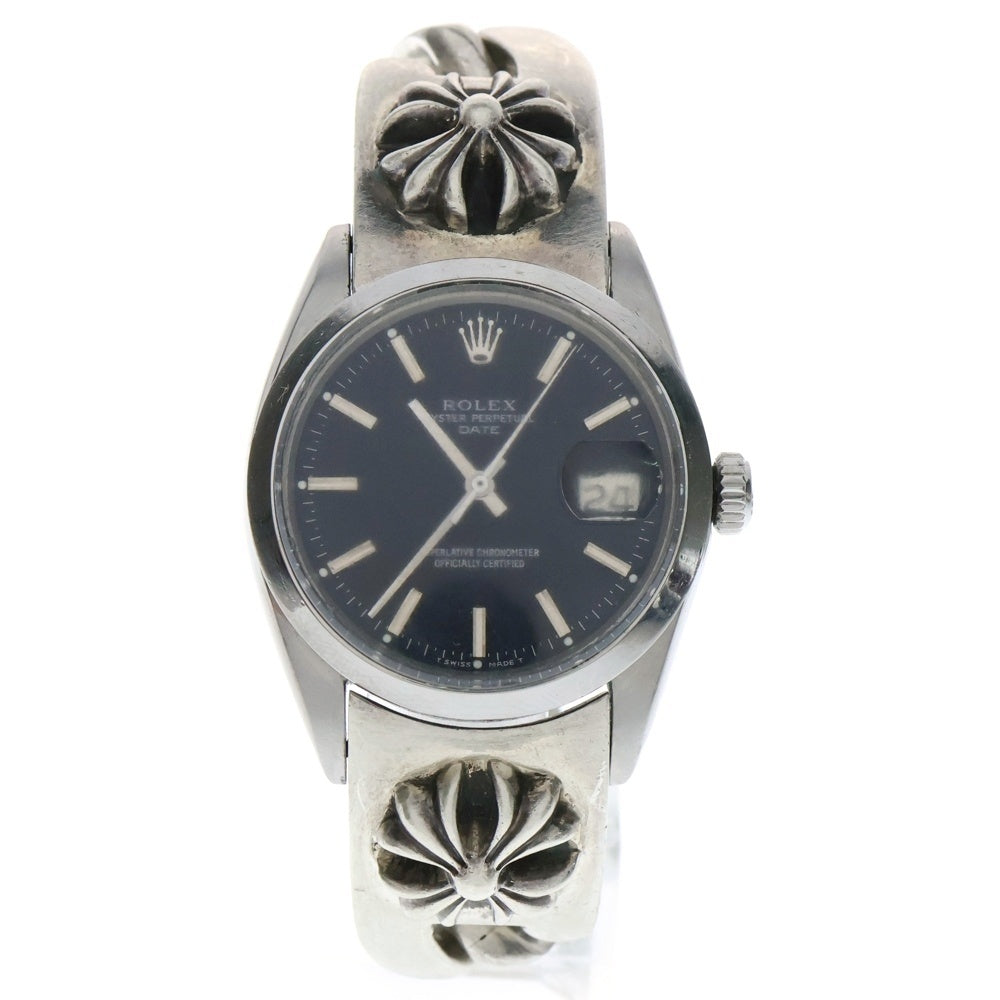 CHROME HEARTS(クロムハーツ) ×ROLEX OYSTER PERPETUAL オイスターパーペチュアル 1500 CHプラスクラシックリンクウォッチブレスレット シルバー