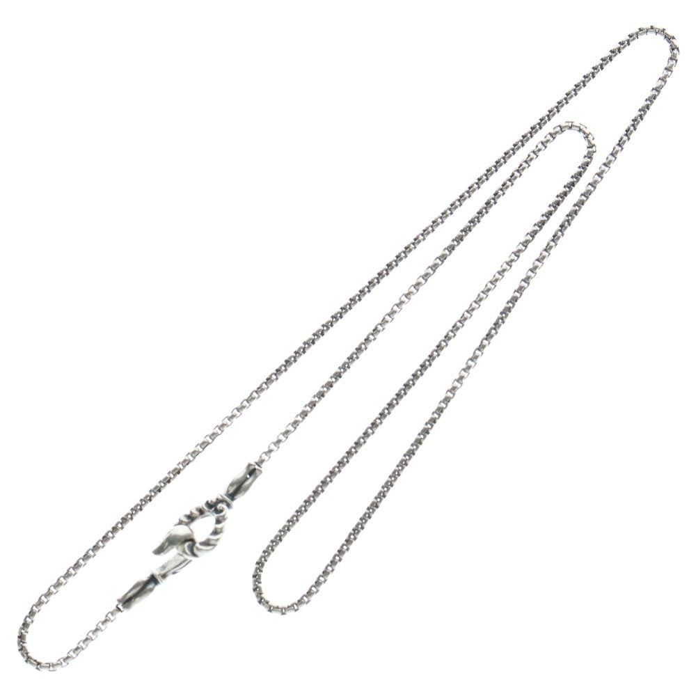LONE ONES(ロンワンズ) MF Hook S 1.8mm BOX Chain メイティングフライト フックS 1.8mmボックスチェーンネックレス シルバー