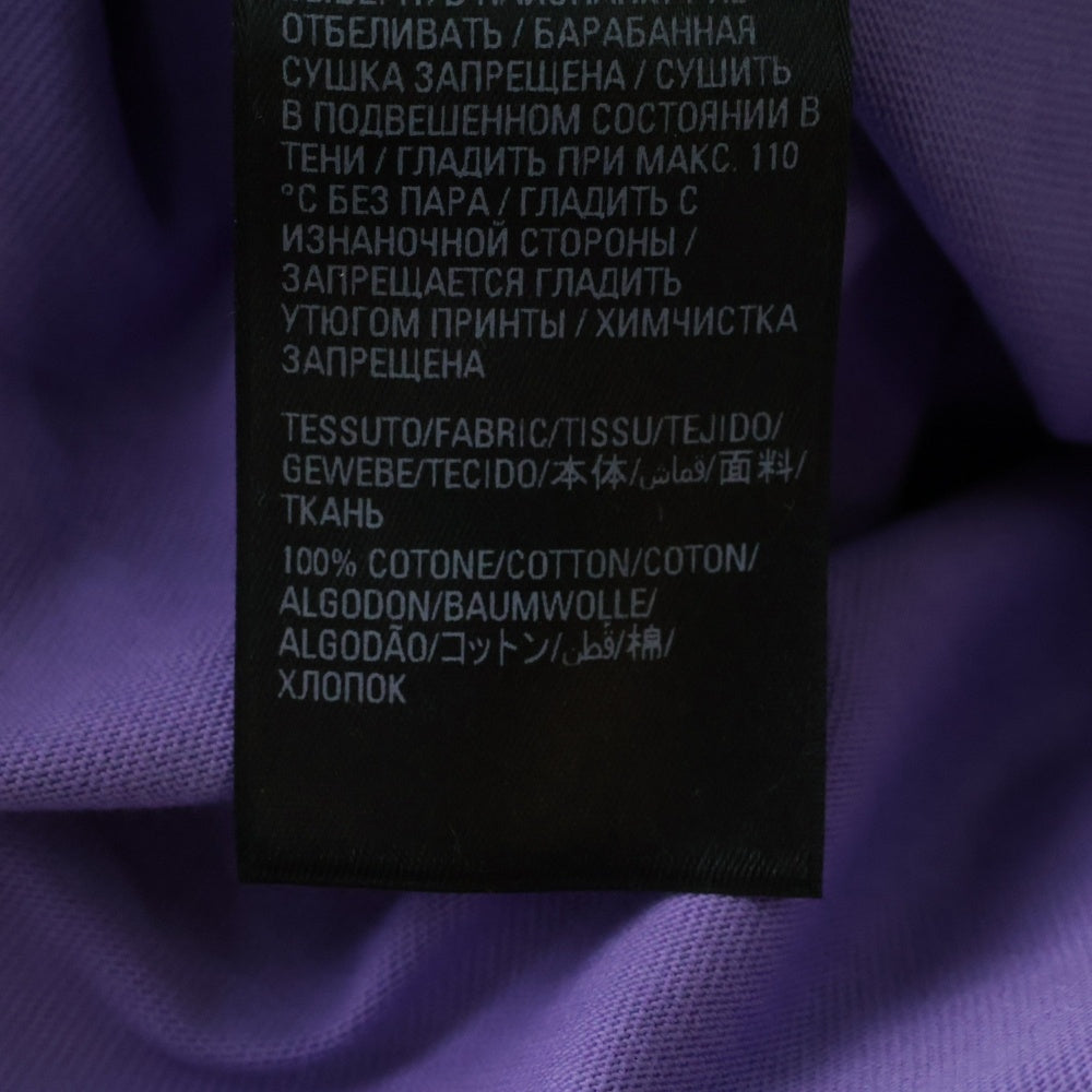 BALENCIAGA(バレンシアガ) 21SS デストロイ加工 ロゴプリント 半袖Tシャツ カットソー パープル651795 TKVB8