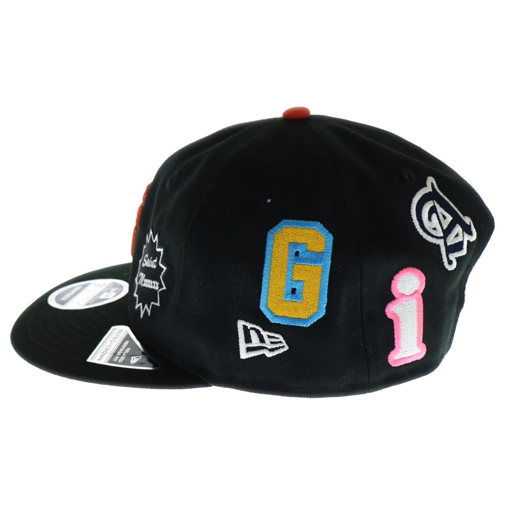 SAINT MICHAEL(セントマイケル) 25SS ×NEW ERA ×MLB GIANTS SNAPBACK ジャイアンツ スナップバック ワッペンロゴ キャップ 帽子 ブラック 14532342