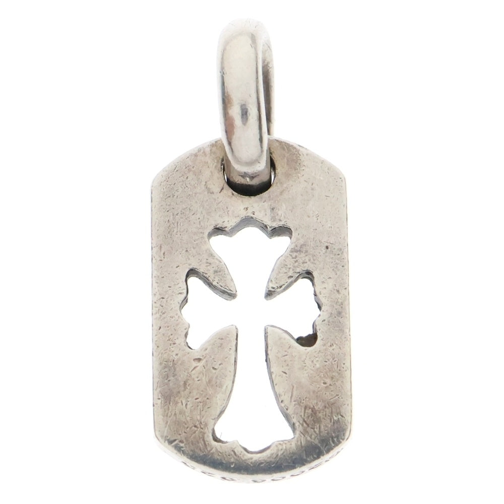 CHROME HEARTS(クロムハーツ) DT TNY CO CRS タイニーカットアウトクロスドッグタグ チャーム ペンダントトップ シルバー