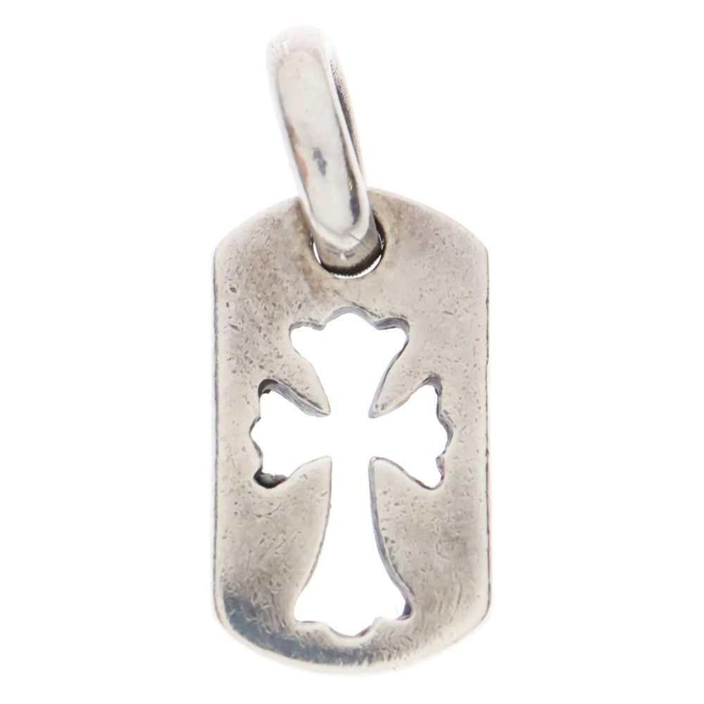CHROME HEARTS(クロムハーツ) DT TNY CO CRS タイニーカットアウトクロスドッグタグ チャーム ペンダントトップ シルバー