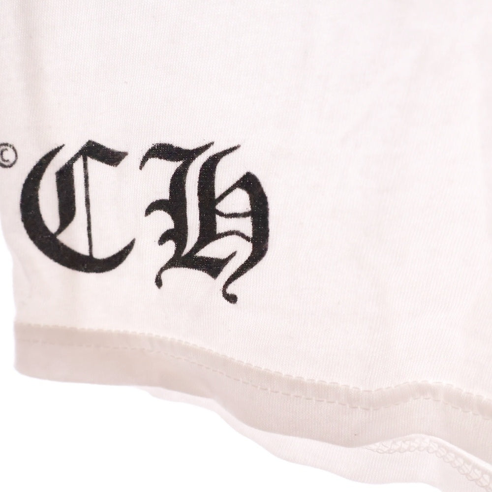 CHROME HEARTS(クロムハーツ) ヴァインダガー セメタリークロス CHロゴプリント 半袖Tシャツ カットソー ホワイト レディース