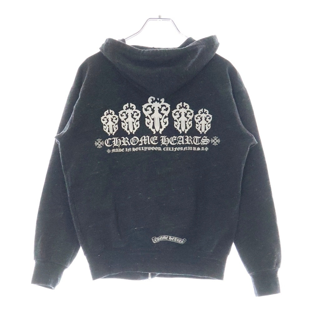 CHROME HEARTS(クロムハーツ) VINE DAGGER Zip Up Hoodie ヴァインダガー ジップアップ フーディ パーカー グレー レディース