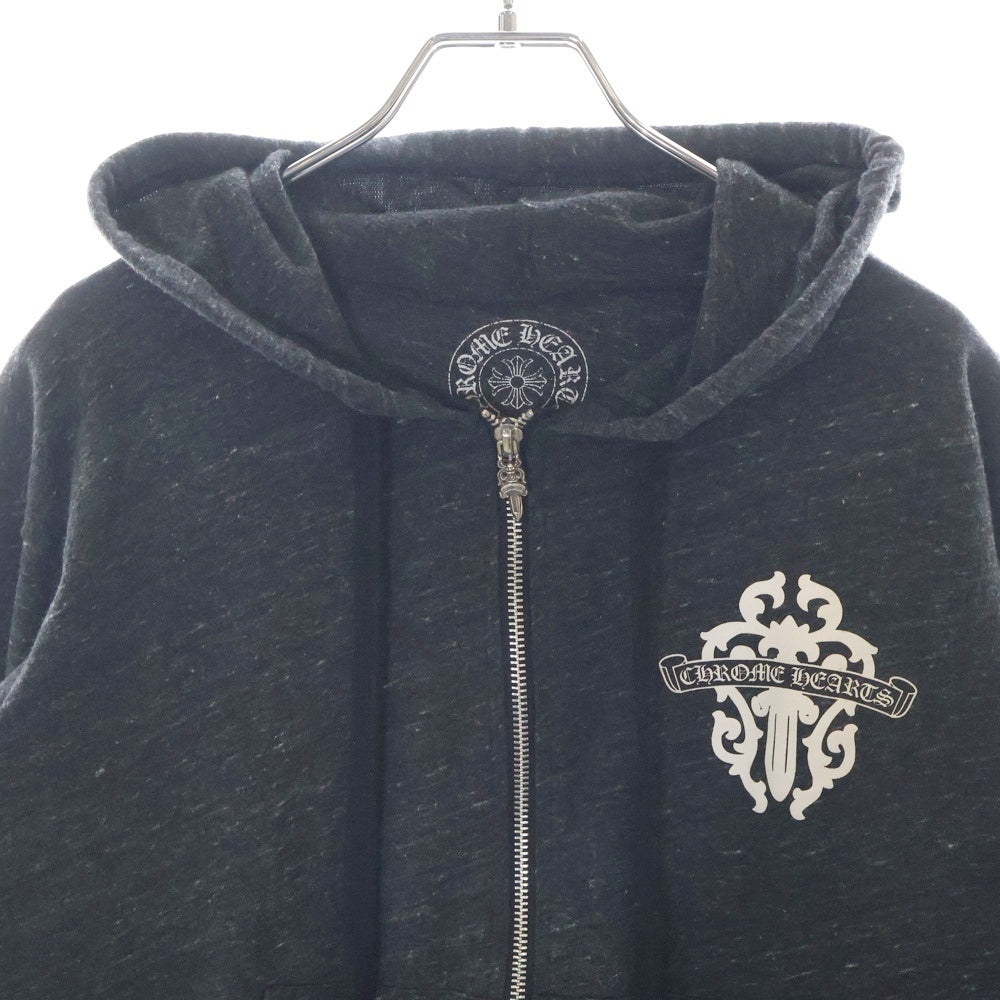 CHROME HEARTS(クロムハーツ) VINE DAGGER Zip Up Hoodie ヴァインダガー ジップアップ フーディ パーカー グレー レディース