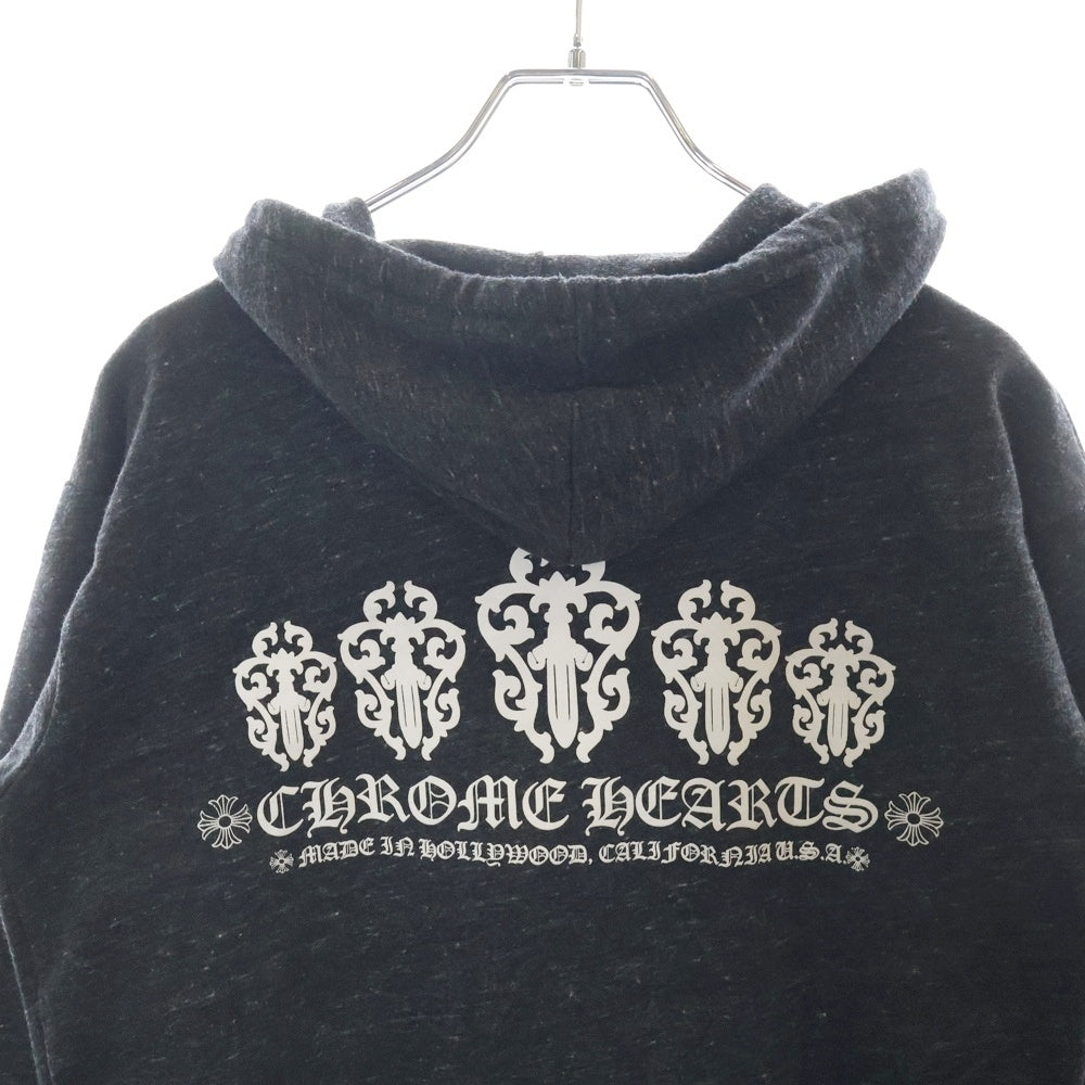 CHROME HEARTS(クロムハーツ) VINE DAGGER Zip Up Hoodie ヴァインダガー ジップアップ フーディ パーカー グレー レディース