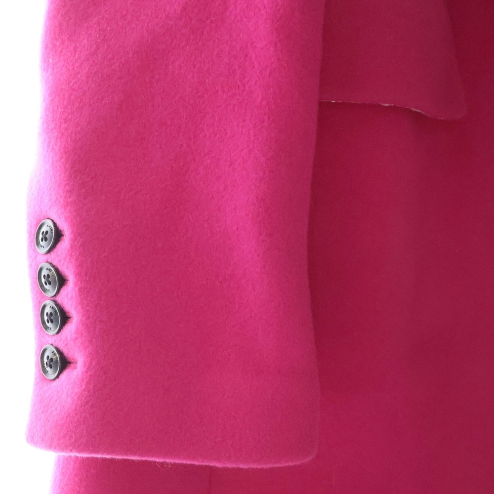 AMIRI(アミリ) Long Wool Coat PS23WOL002-886 ロングウールコート ピンク エンブレムピン