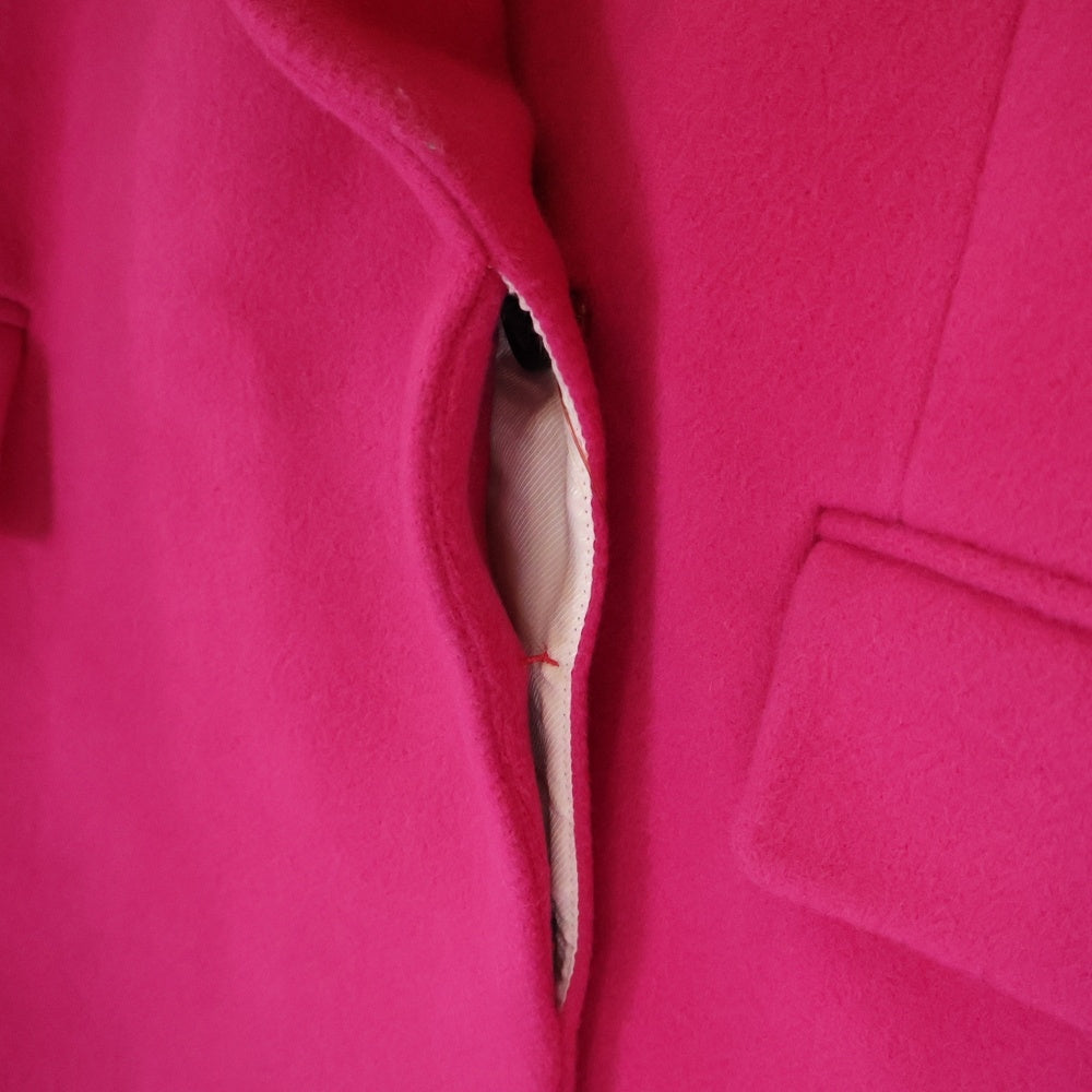 AMIRI(アミリ) Long Wool Coat PS23WOL002-886 ロングウールコート ピンク エンブレムピン
