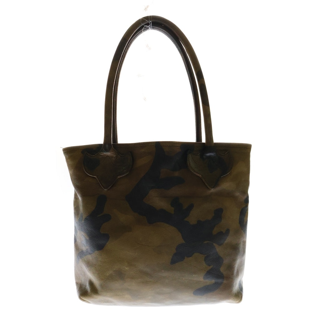 CHROME HEARTS(クロムハーツ) FS TOTE FSトート カモ柄クロスパッチ付きレザートートバッグ
