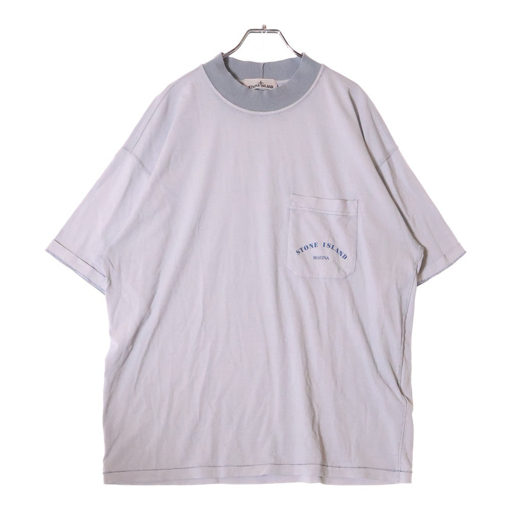 STONE ISLAND(ストーンアイランド) Marina Chalk Plating T-Shirt 7815216X4 スカイブルー半袖クルーネックTシャツ
