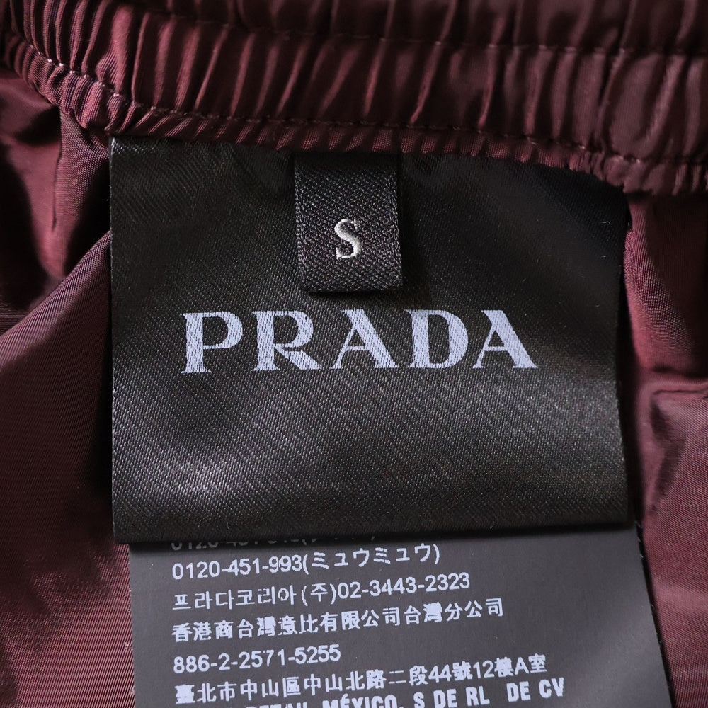 PRADA(プラダ) ナイロントラックパンツ ボルドー SPG25