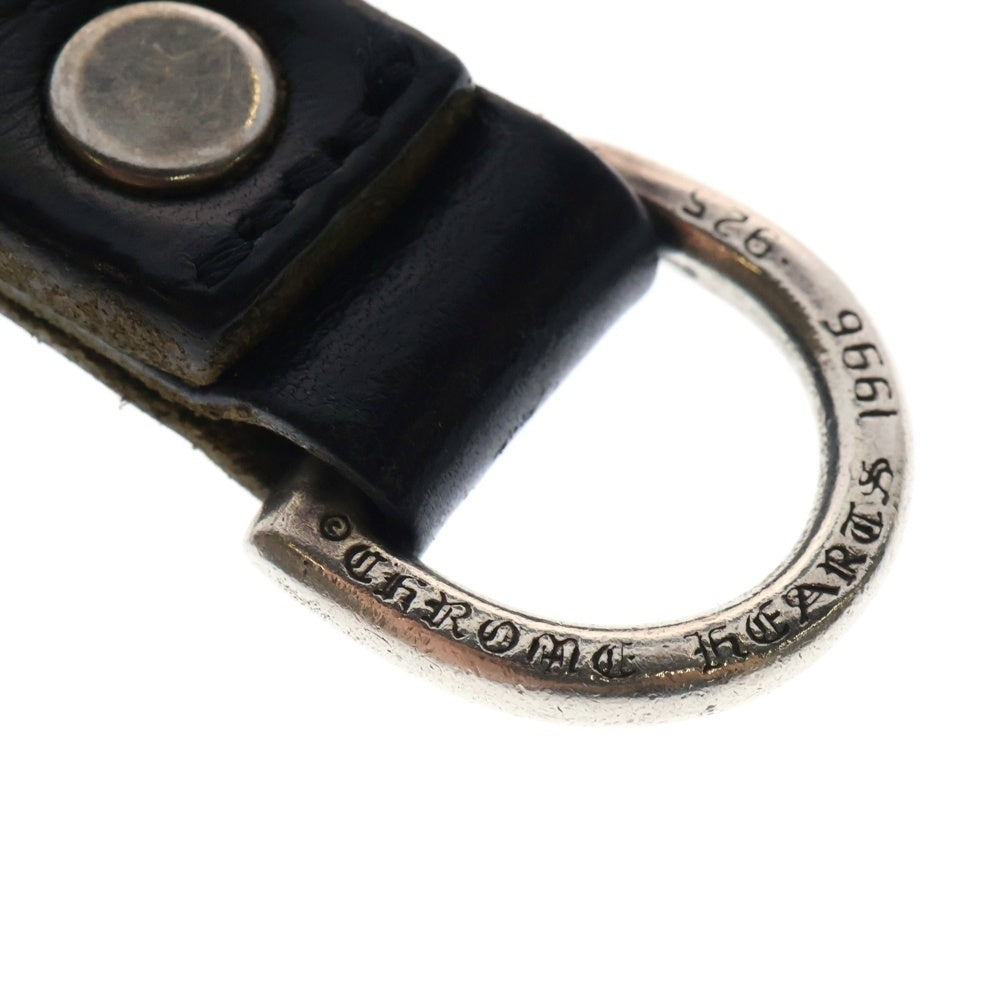 CHROME HEARTS(クロムハーツ) BELT LOOP フローラルボールボタンレザーベルトループ シルバー/ブラック