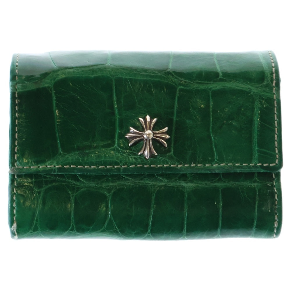 CHROME HEARTS(クロムハーツ) TINY WALLET タイニーウォレット CHプラスボタンエキゾチックレザー 財布