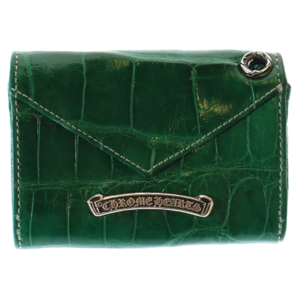 CHROME HEARTS(クロムハーツ) TINY WALLET タイニーウォレット CHプラスボタンエキゾチックレザー 財布