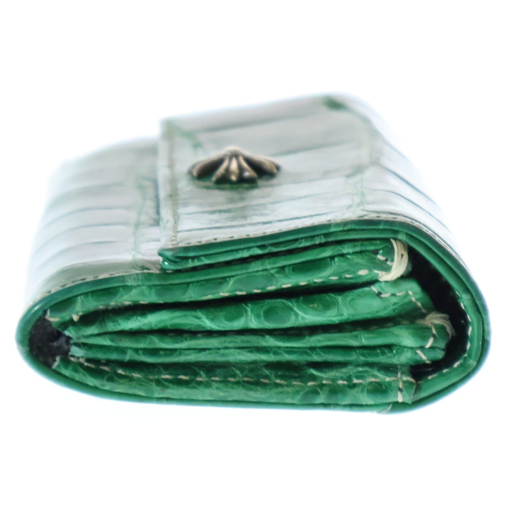 CHROME HEARTS(クロムハーツ) TINY WALLET タイニーウォレット CHプラスボタンエキゾチックレザー 財布