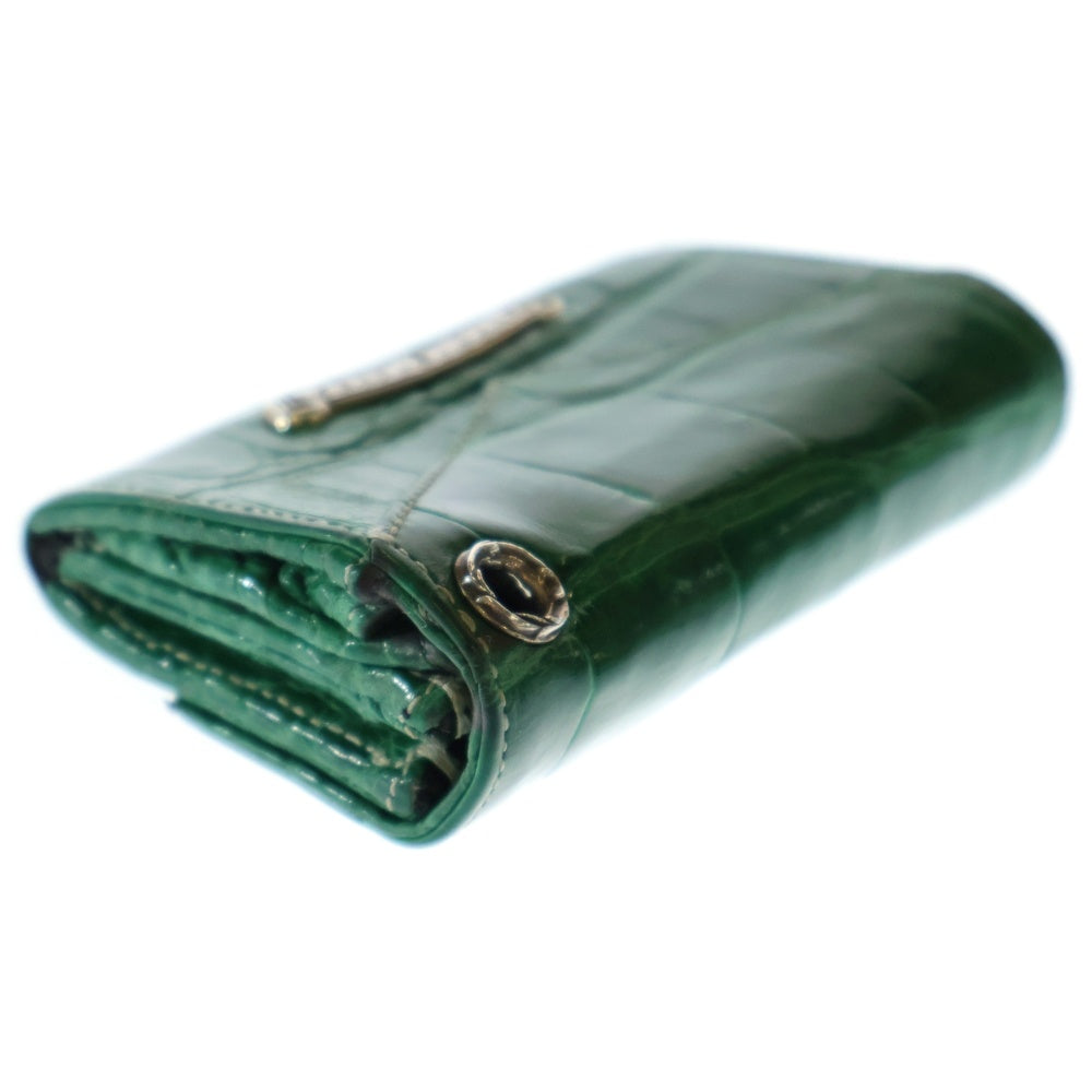 CHROME HEARTS(クロムハーツ) TINY WALLET タイニーウォレット CHプラスボタンエキゾチックレザー 財布