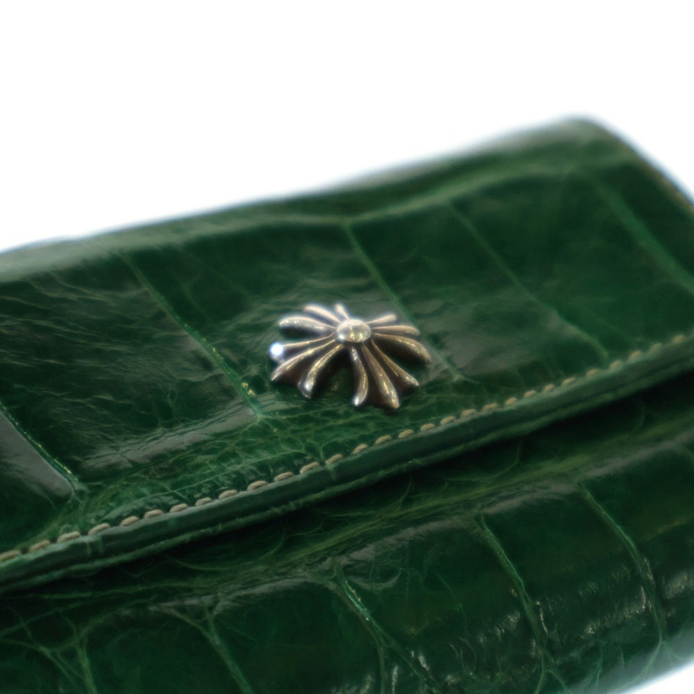 CHROME HEARTS(クロムハーツ) TINY WALLET タイニーウォレット CHプラスボタンエキゾチックレザー 財布