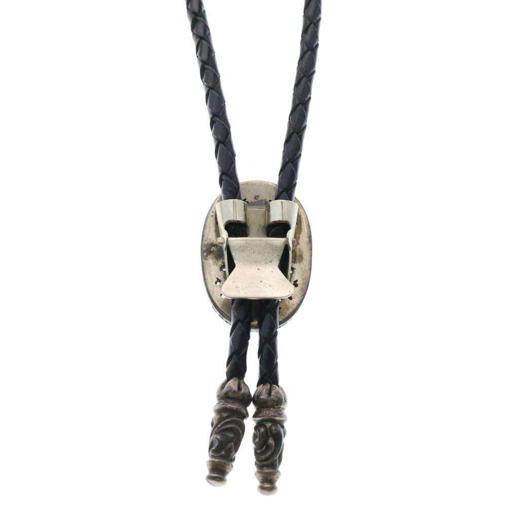 CHROME HEARTS(クロムハーツ) BOLOTIE OVALTINY タイニークラシックループタイ レザーネックレス ブラック