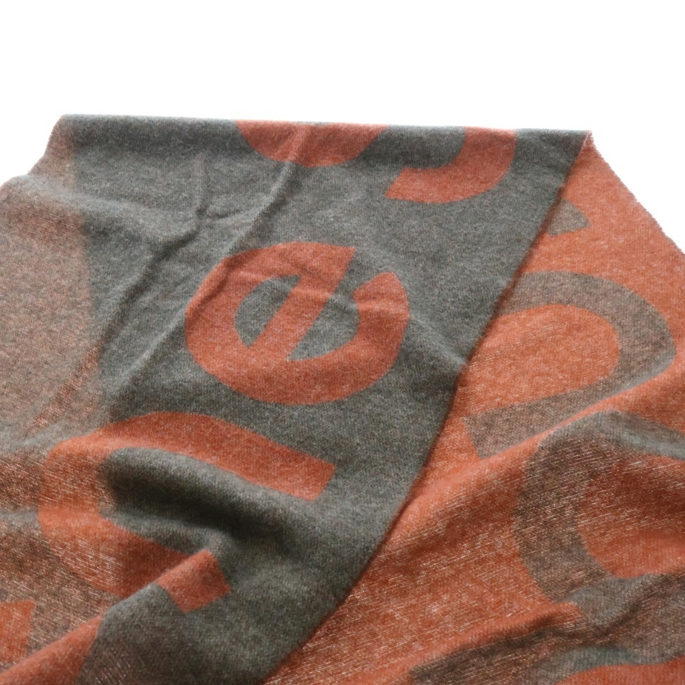 Acne Studios(アクネ ストゥディオズ) TORONTY LOGO ロゴプリントマフラー 大判ストール ピンク