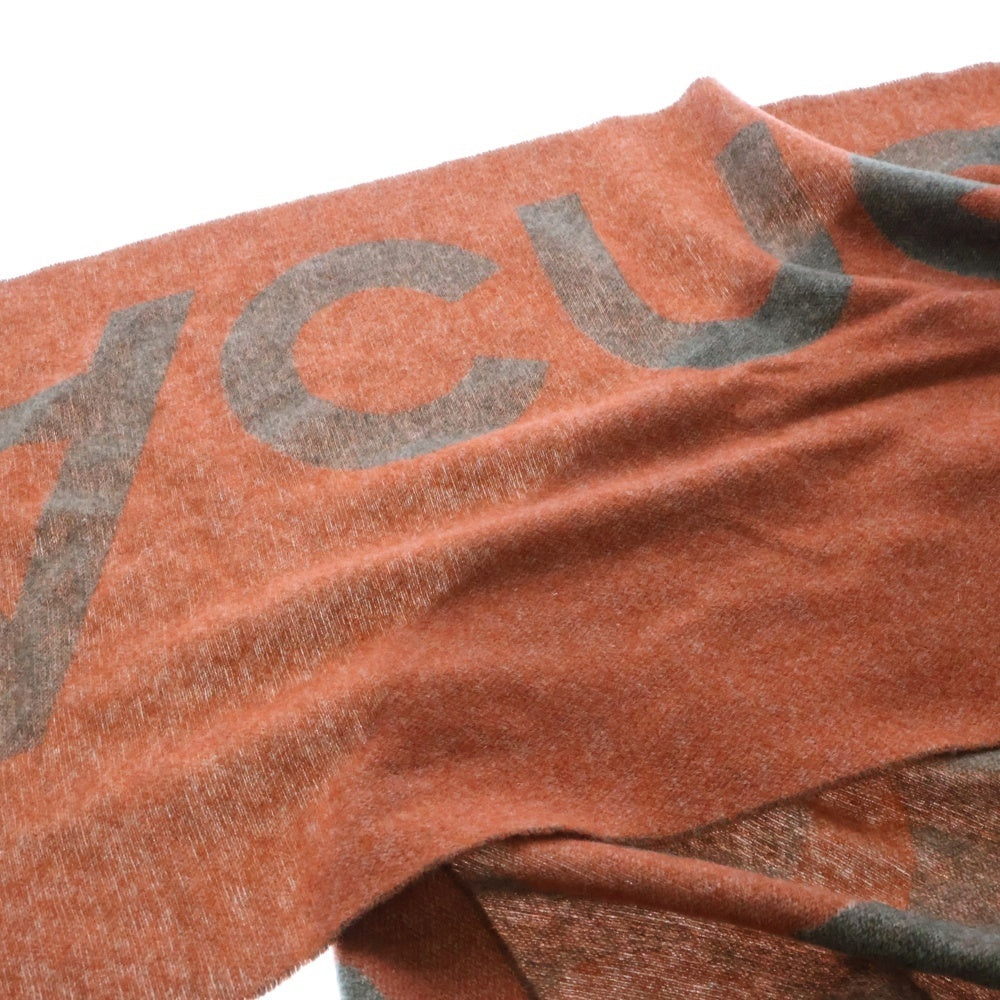 Acne Studios(アクネ ストゥディオズ) TORONTY LOGO ロゴプリントマフラー 大判ストール ピンク