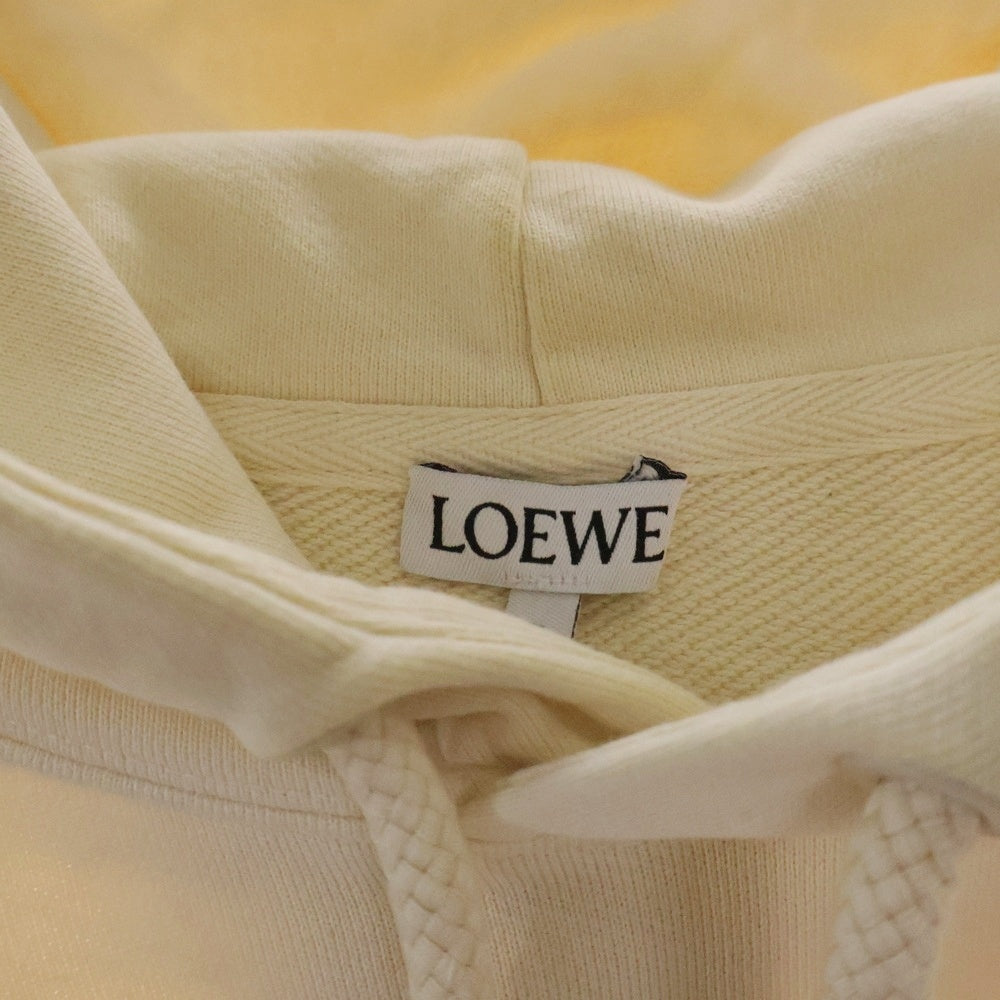 LOEWE(ロエベ) リラックスフィット アナグラムレザーポケット プルオーバーパーカー H526Y25X23 フーディー アイボリー