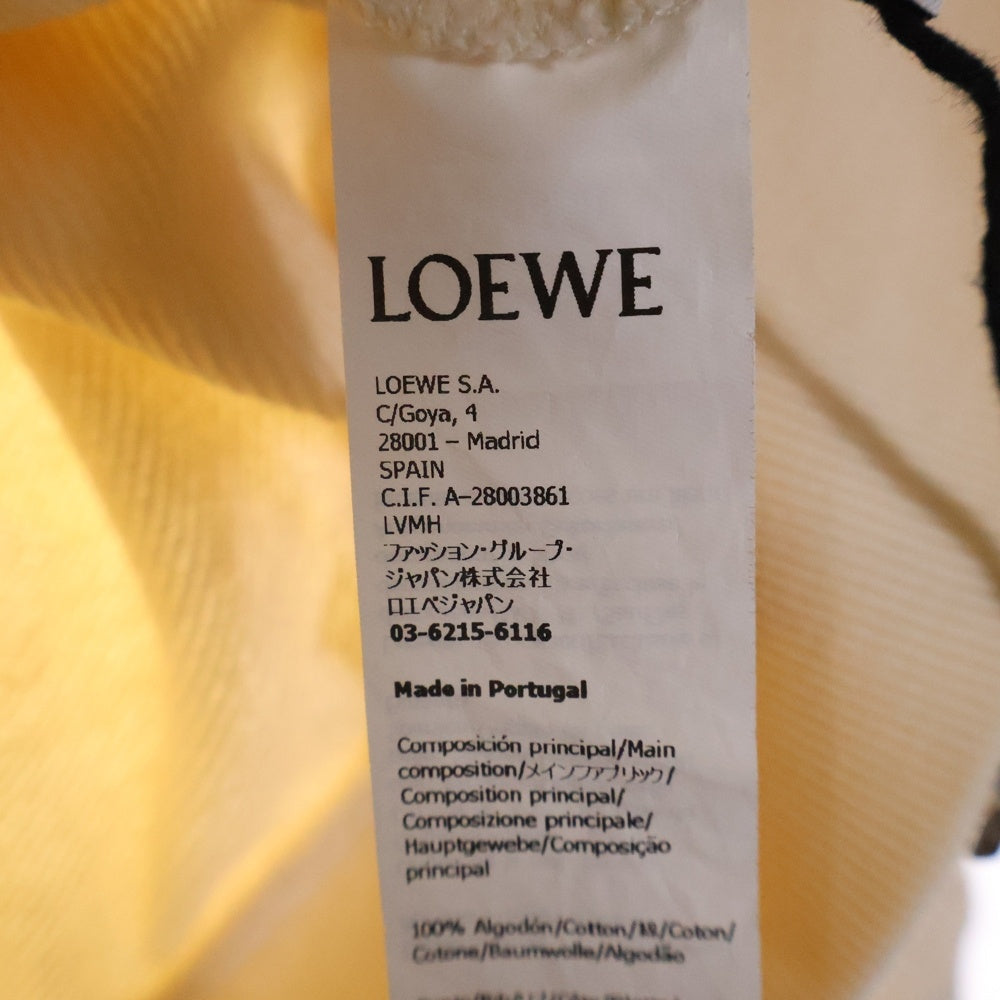 LOEWE(ロエベ) リラックスフィット アナグラムレザーポケット プルオーバーパーカー H526Y25X23 フーディー アイボリー