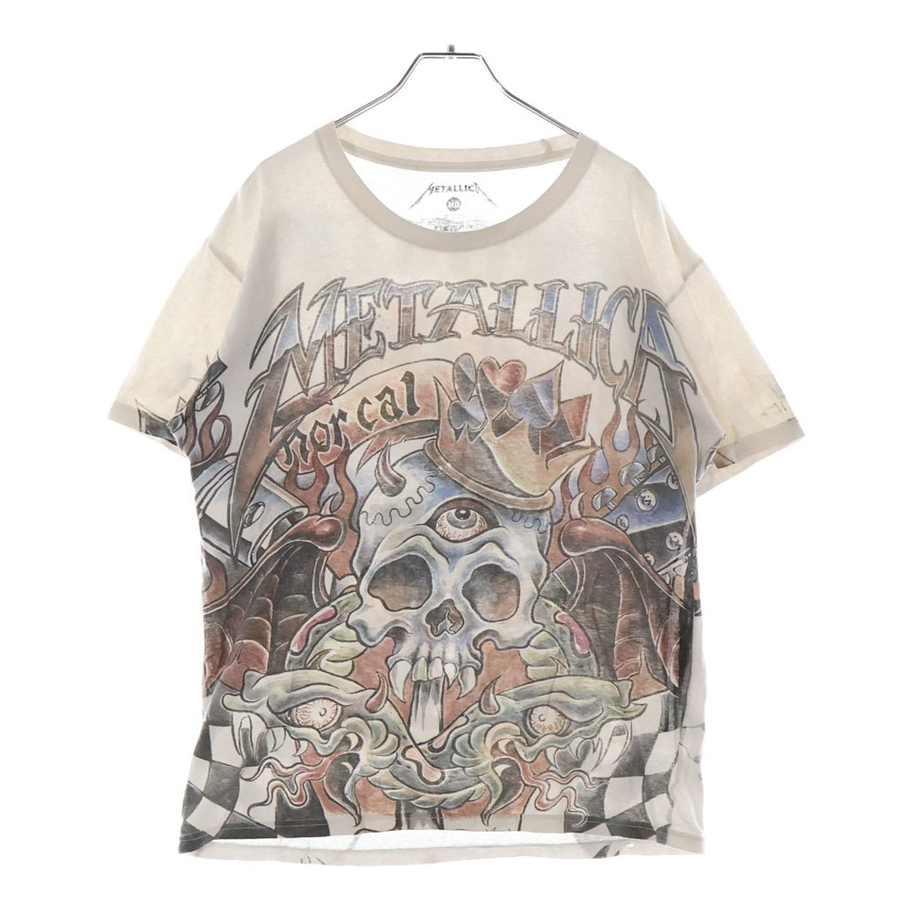 VINTAGE(ヴィンテージ) METALLICA メタリカ スカル両面プリント 半袖Tシャツ カットソー マルチカラー